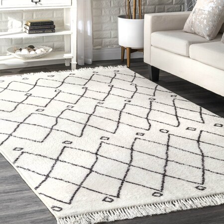 Nuloom Krystal Trellis Tassel Area Rug 3ft x 5ft MCMJ02A-305